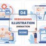 Free Videohive 53011392 Rebranding Illustration Animation Scene