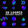 Free Videohive 54499238 3D Looped Abstract Objects for After Effects